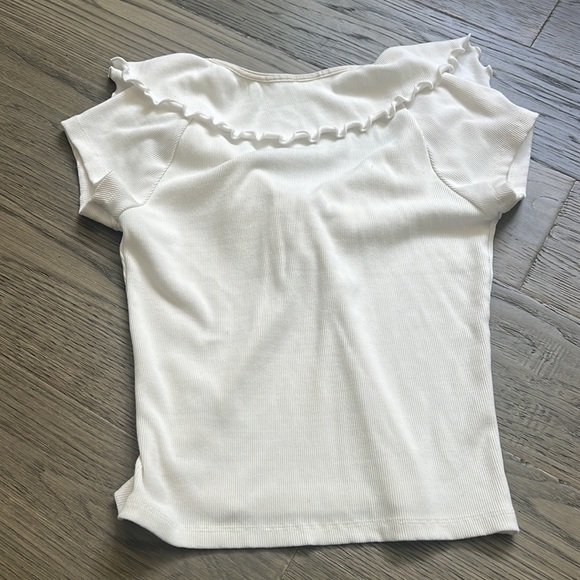 🔥wilfred🔥 | Aritzia Danette white ribbed t-shirt - Picture 12 of 12
